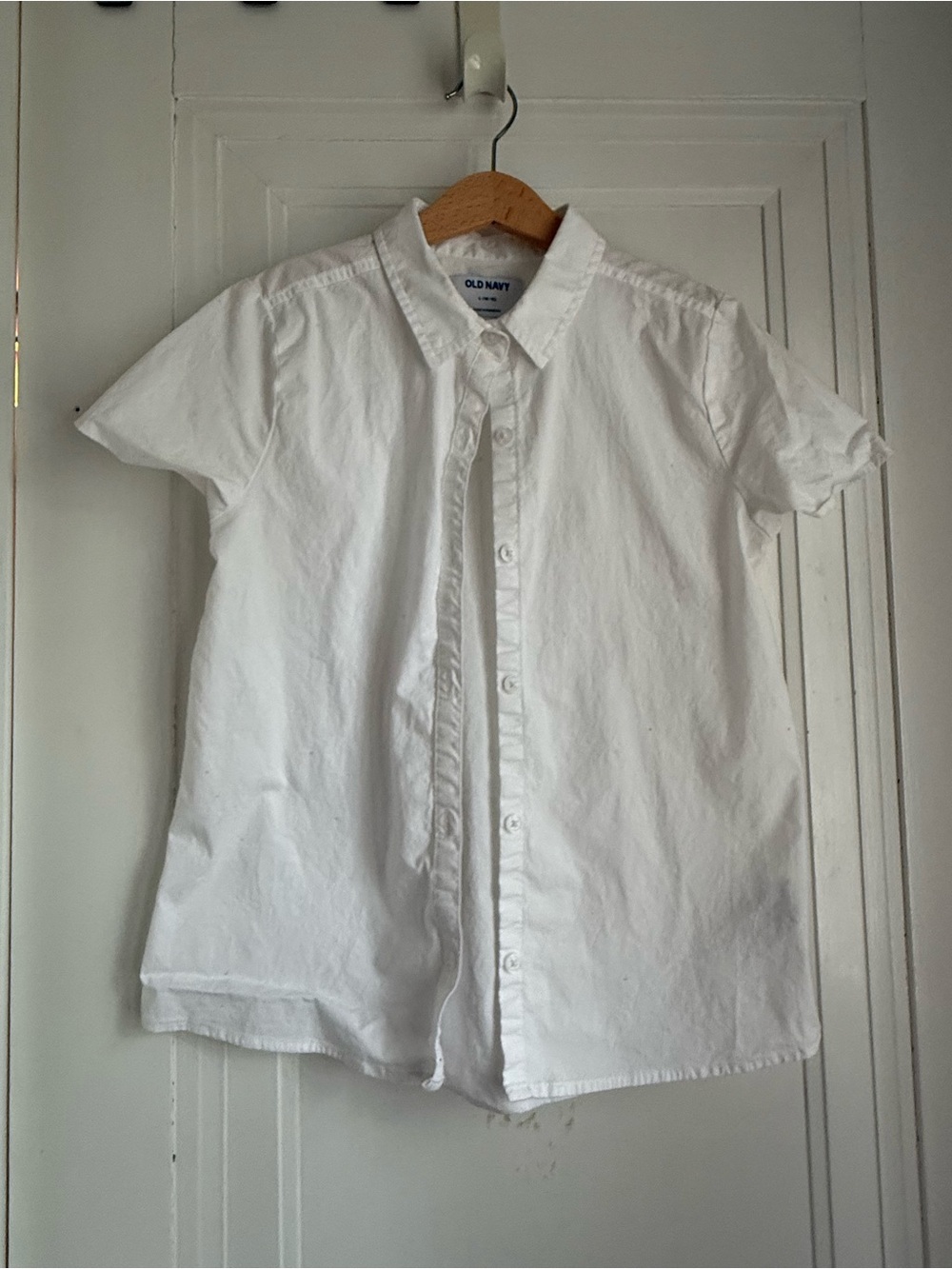 Kids Classic White Short-Sleeve button down Shirt